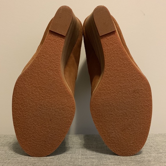 Calston Waterproof Brown Suede Wedge Ankle Booties - Picture 5 of 5